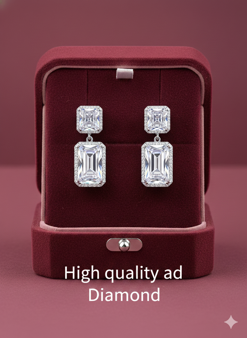 Platinum Grace Earrings Silver Rhodium Plated & Lab Grown Diamond