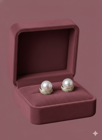 Perl in Cup Studs 92.5 Starling Silver