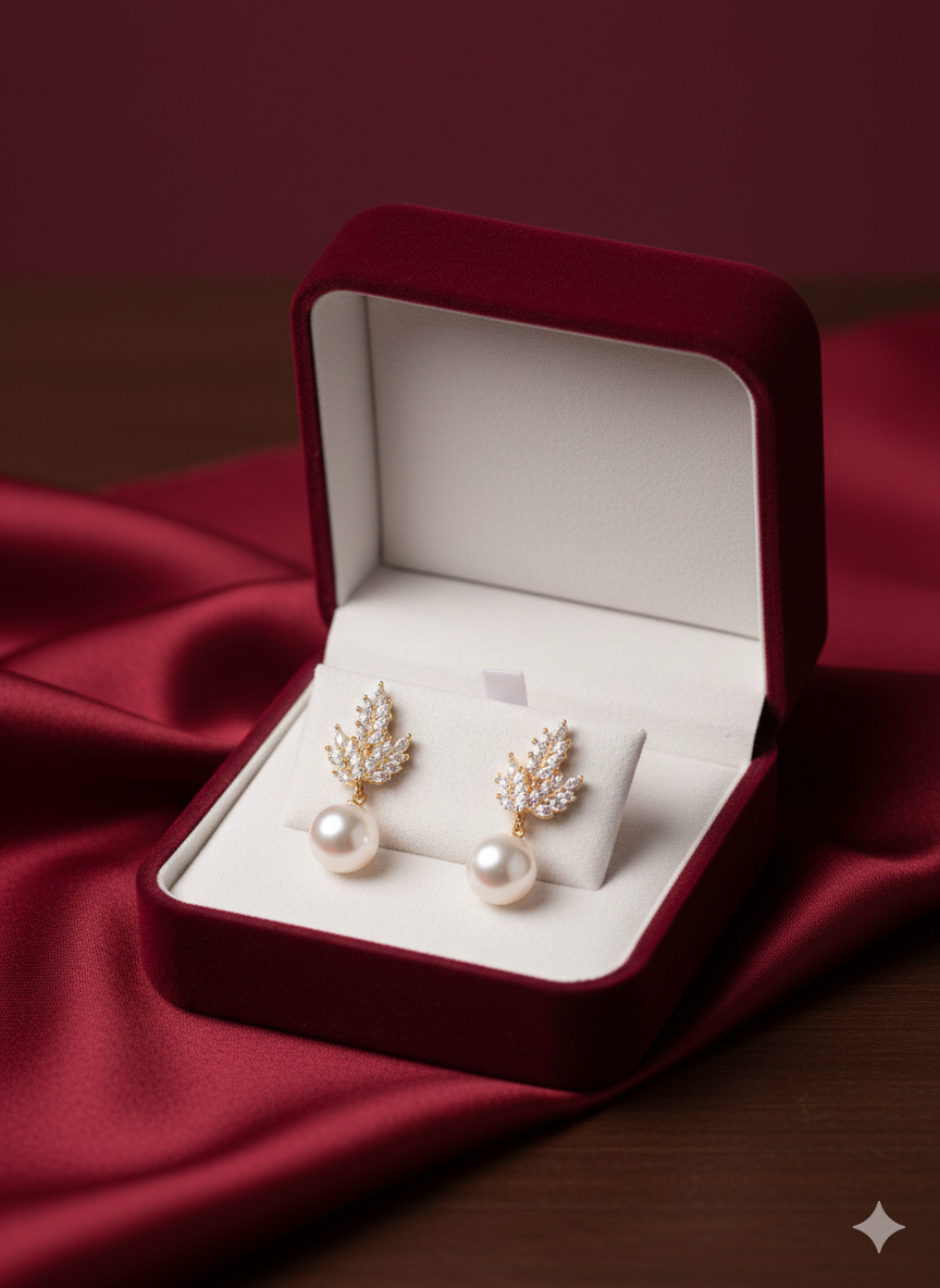 Pearl Aura Drops Earrings 92.5 Starling Silver