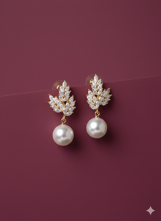 Pearl Aura Drops Earrings 92.5 Starling Silver