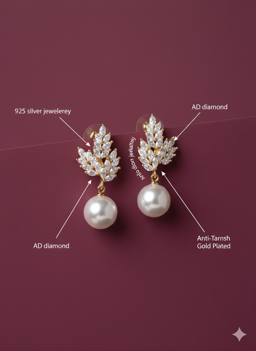 Pearl Aura Drops Earrings 92.5 Starling Silver