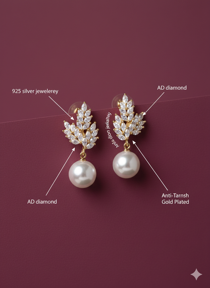 Pearl Aura Drops Earrings 92.5 Starling Silver