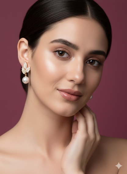 Pearl Aura Drops Earrings 92.5 Starling Silver