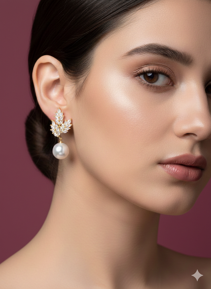 Pearl Aura Drops Earrings 92.5 Starling Silver