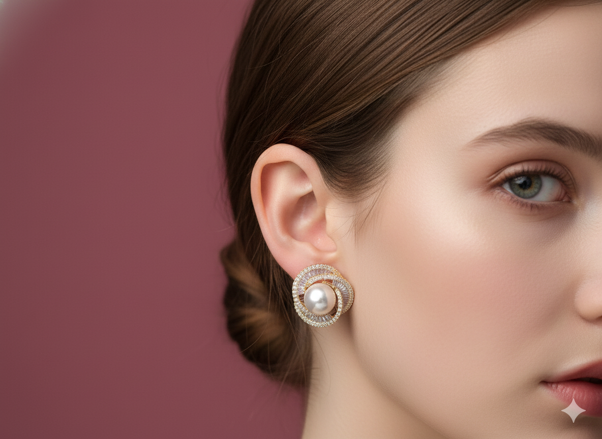 Royal Pearl Earrings 92.5 Starling Silver