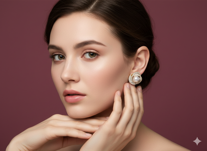 Royal Pearl Earrings 92.5 Starling Silver