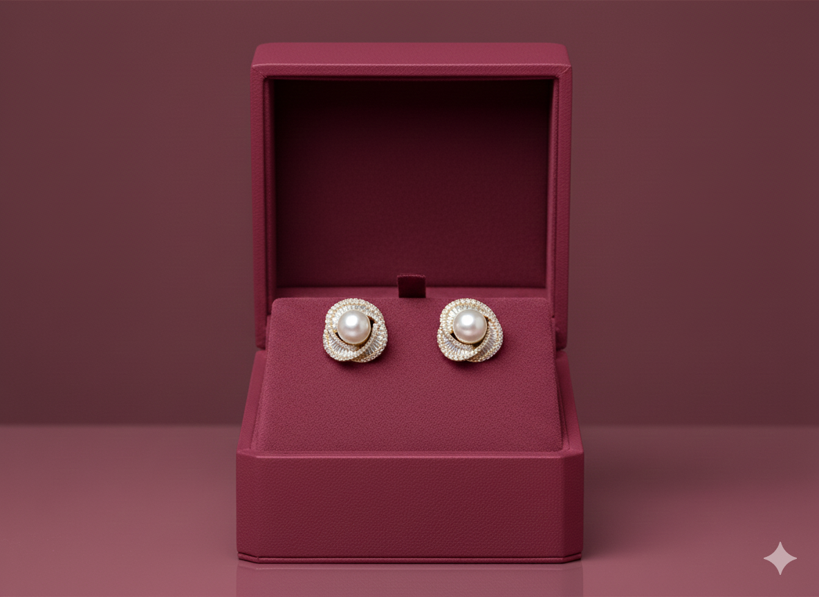Royal Pearl Earrings 92.5 Starling Silver