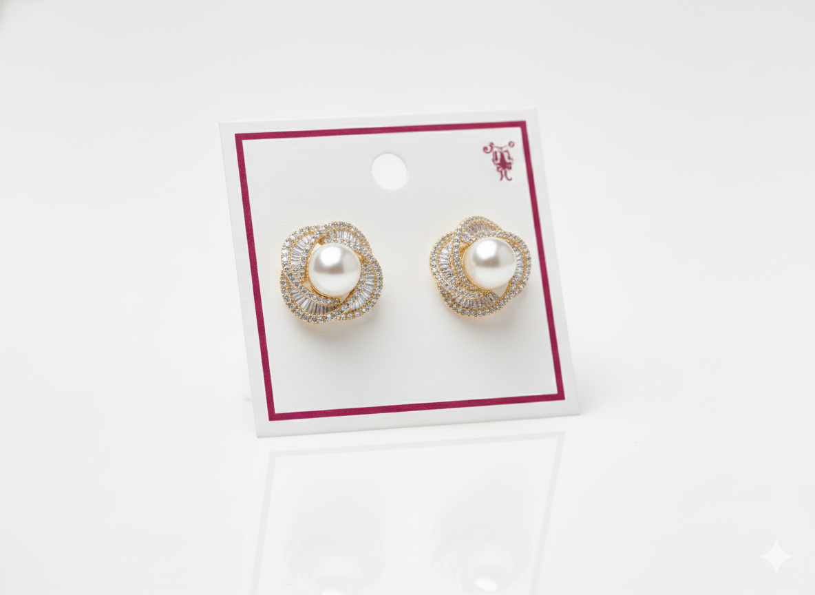 Royal Pearl Earrings 92.5 Starling Silver