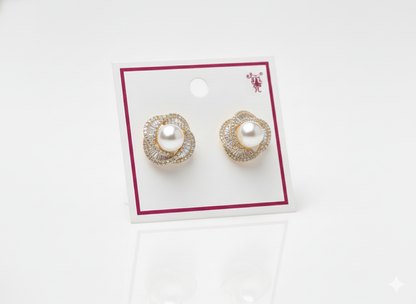Royal Pearl Earrings 92.5 Starling Silver