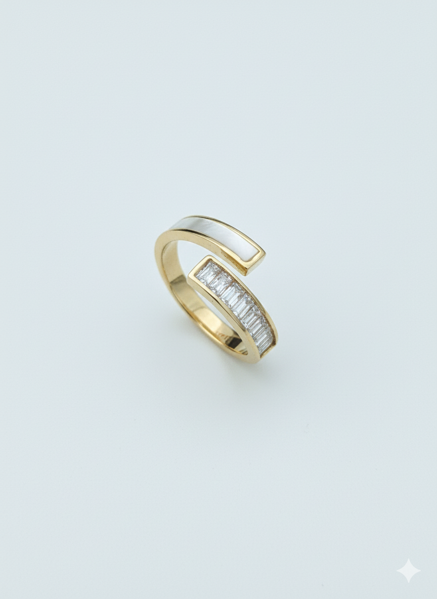 Infinity Glow Ring Gold Plated with Zirconia Diamond