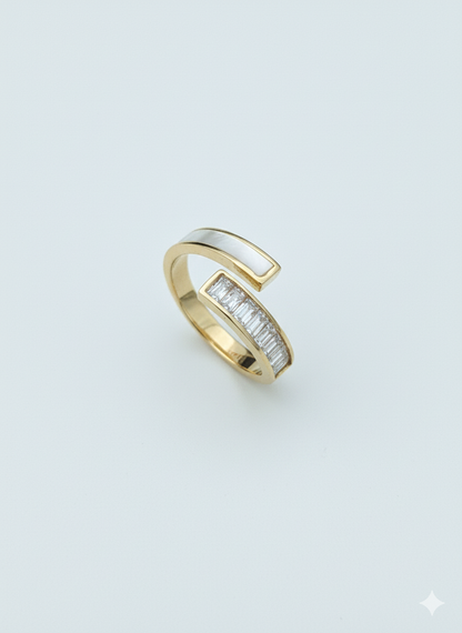 Infinity Glow Ring Gold Plated with Zirconia Diamond