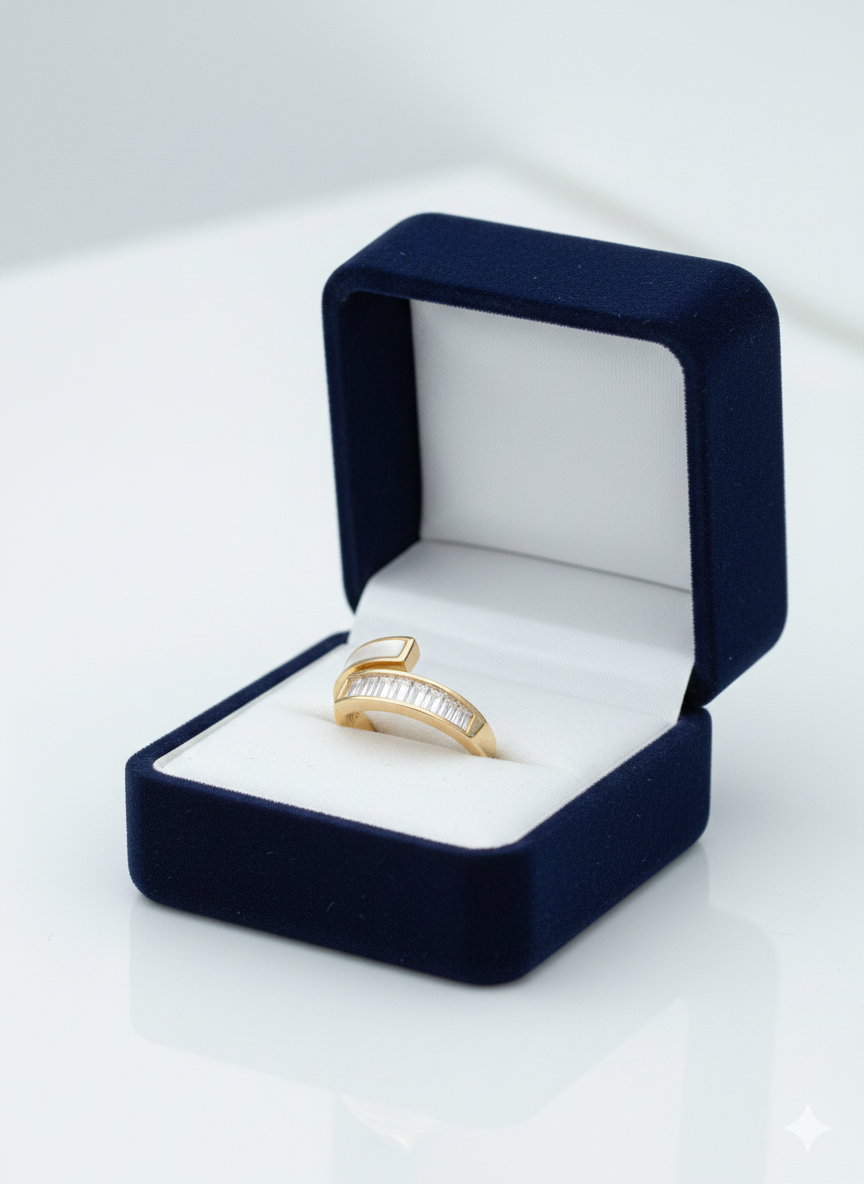 Infinity Glow Ring Gold Plated with Zirconia Diamond