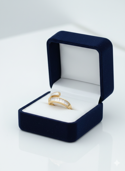Infinity Glow Ring Gold Plated with Zirconia Diamond