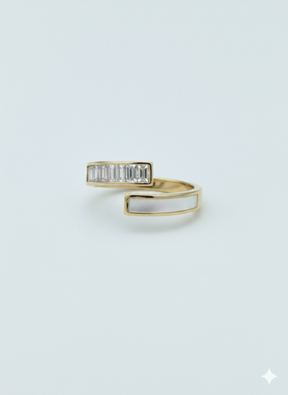 Infinity Glow Ring Gold Plated with Zirconia Diamond
