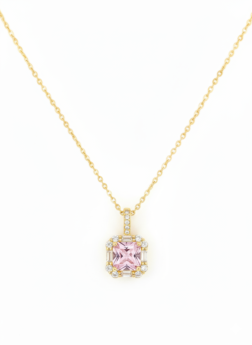 Princess Blush Pendant Gold Plated