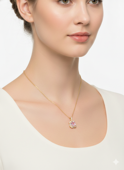 Princess Blush Pendant Gold Plated