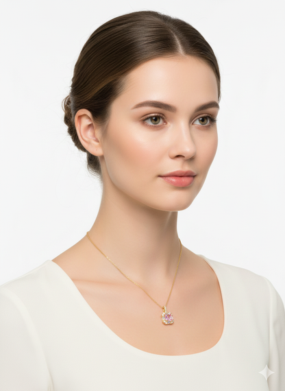 Princess Blush Pendant Gold Plated