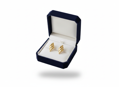 Golden Nautilus Earrings 18k Gold Plated