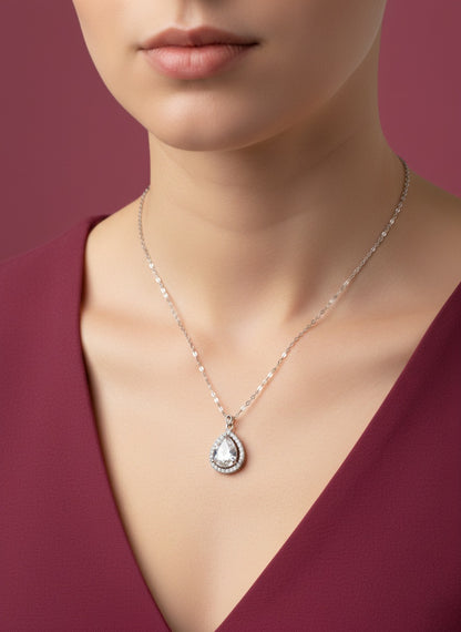 Zewrat Royal Pendant Pure 92.5 Silver with Zirconia Diamond