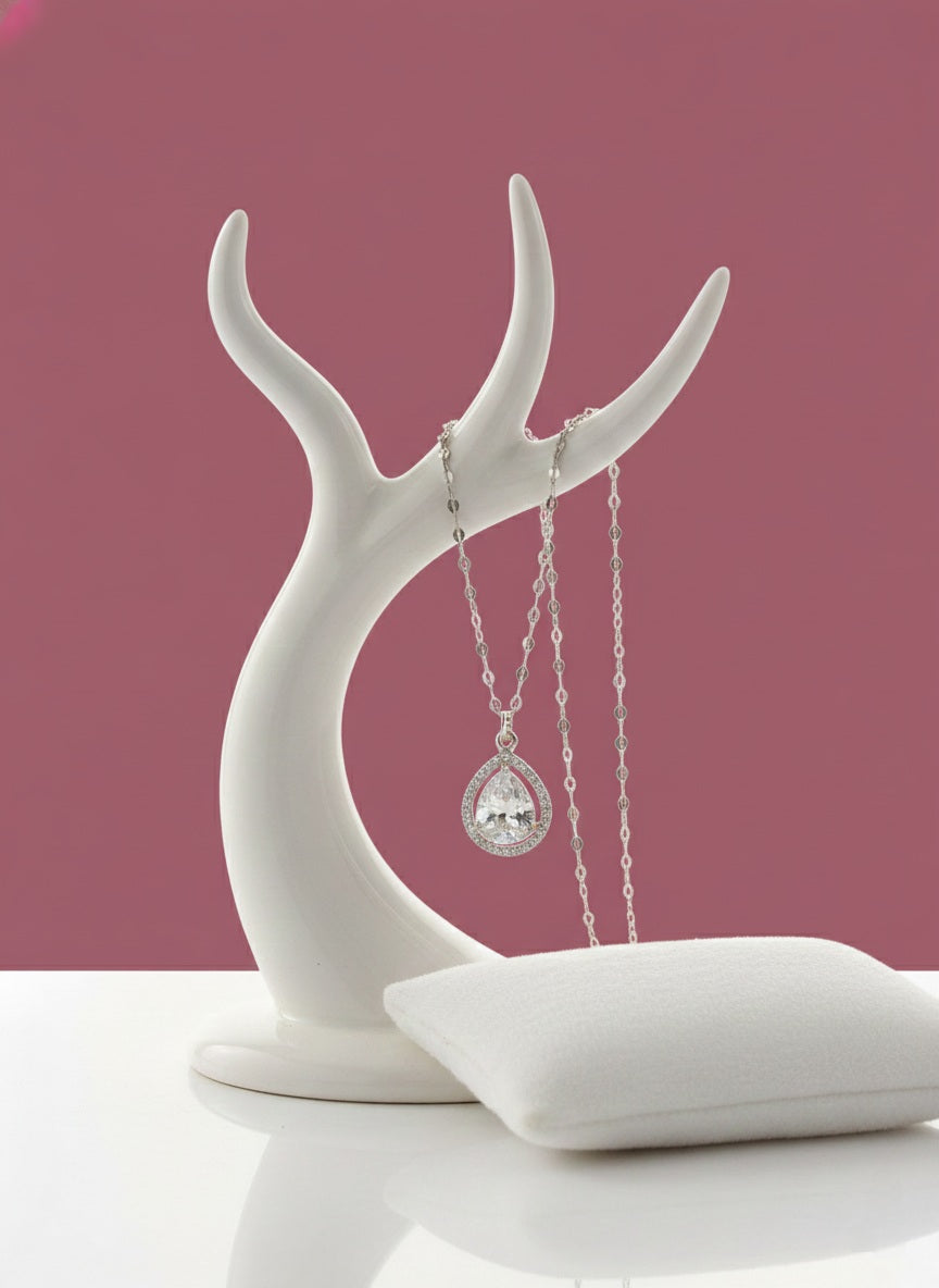Zewrat Royal Pendant Pure 92.5 Silver with Zirconia Diamond