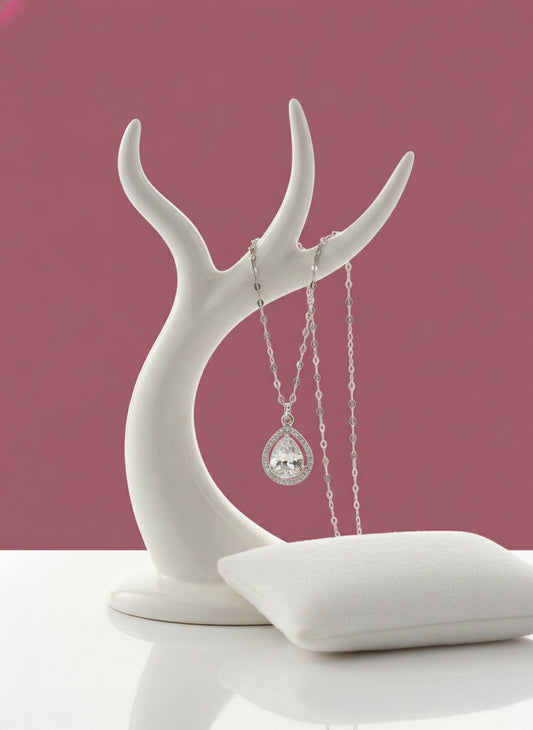 Zewrat Royal Pendant Pure 92.5 Silver with Zirconia Diamond