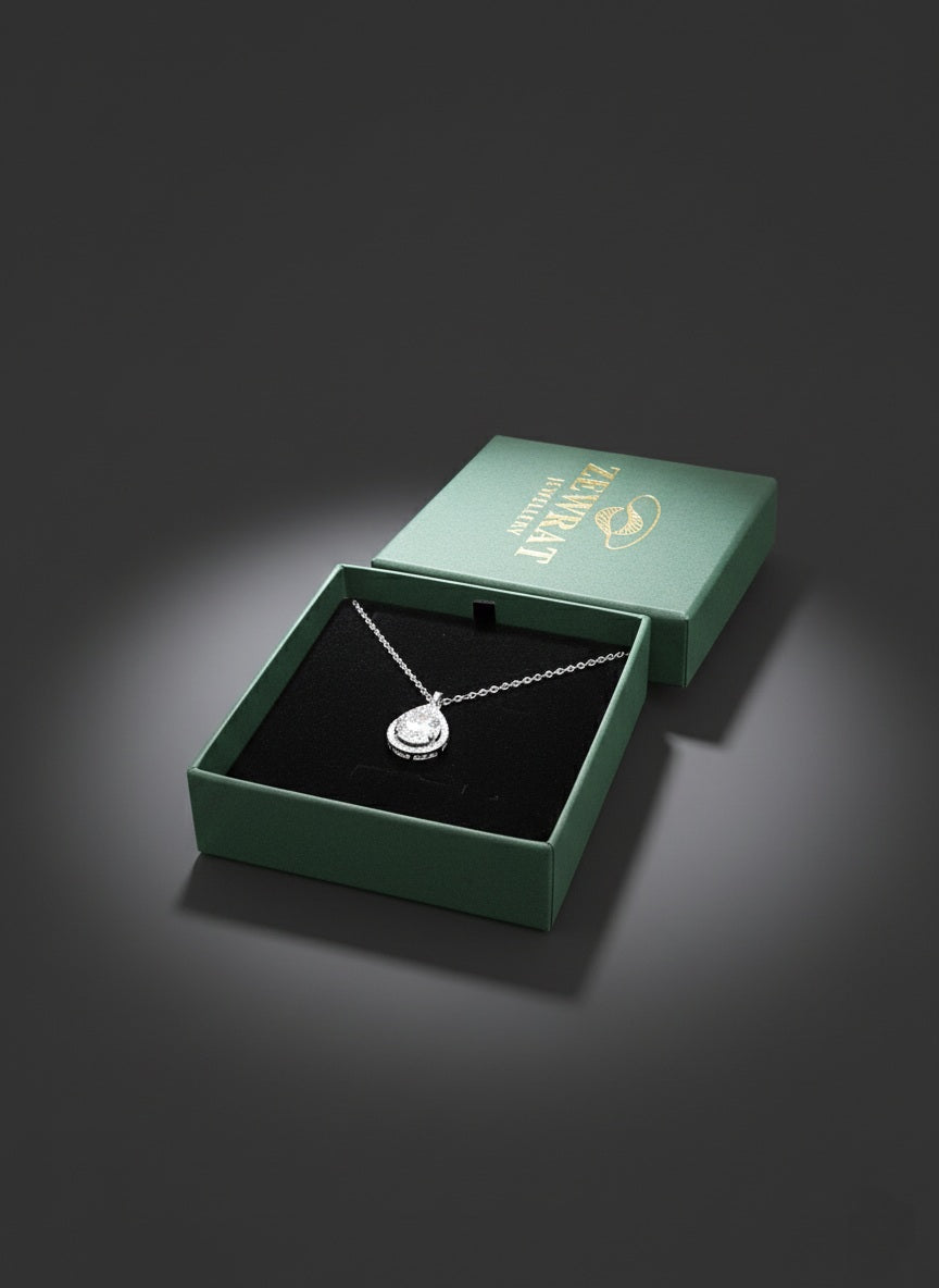 Zewrat Royal Pendant Pure 92.5 Silver with Zirconia Diamond