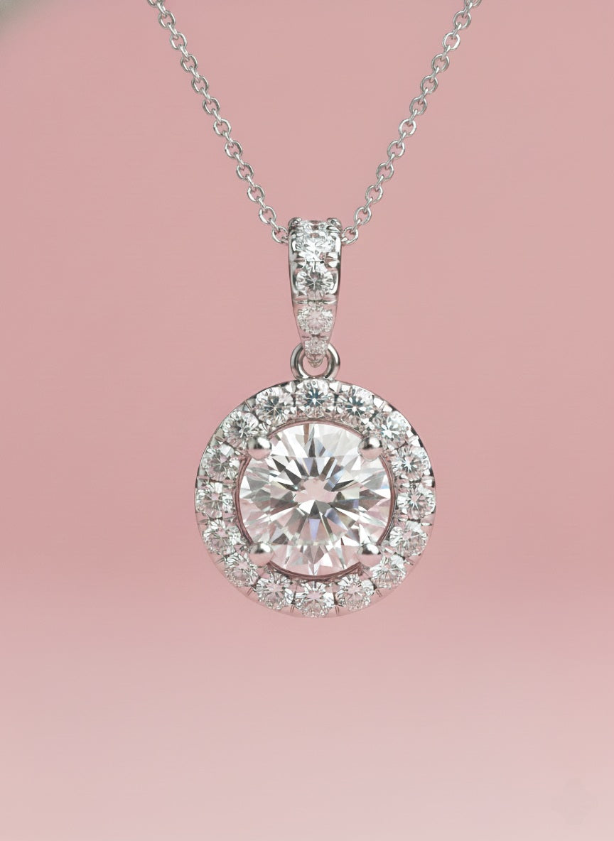 Eternal Halo Crystal Set 92.5 Sliver with Zirconia Diamond