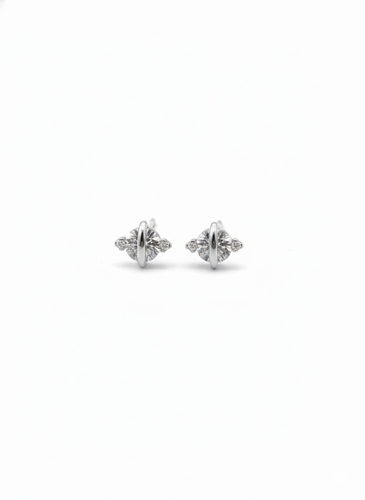 Solitaire Pure 92.5 Silver with Zirconia Diamond