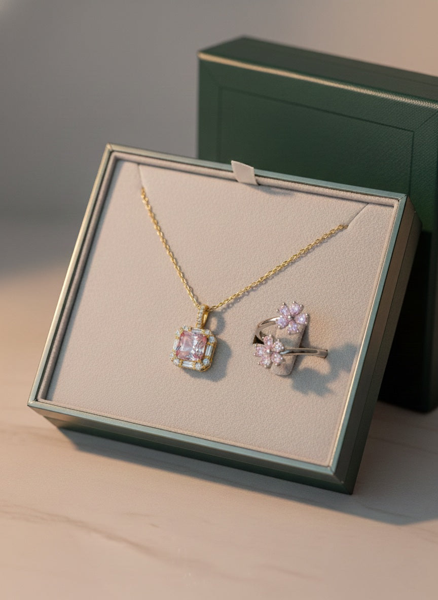 Crystal Bloom Combo Gold Plated