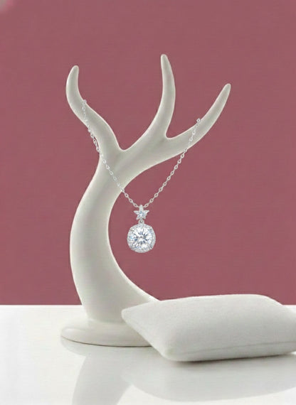 Aura Zirconia Pendant Pure Silver with Zirconia Diamond