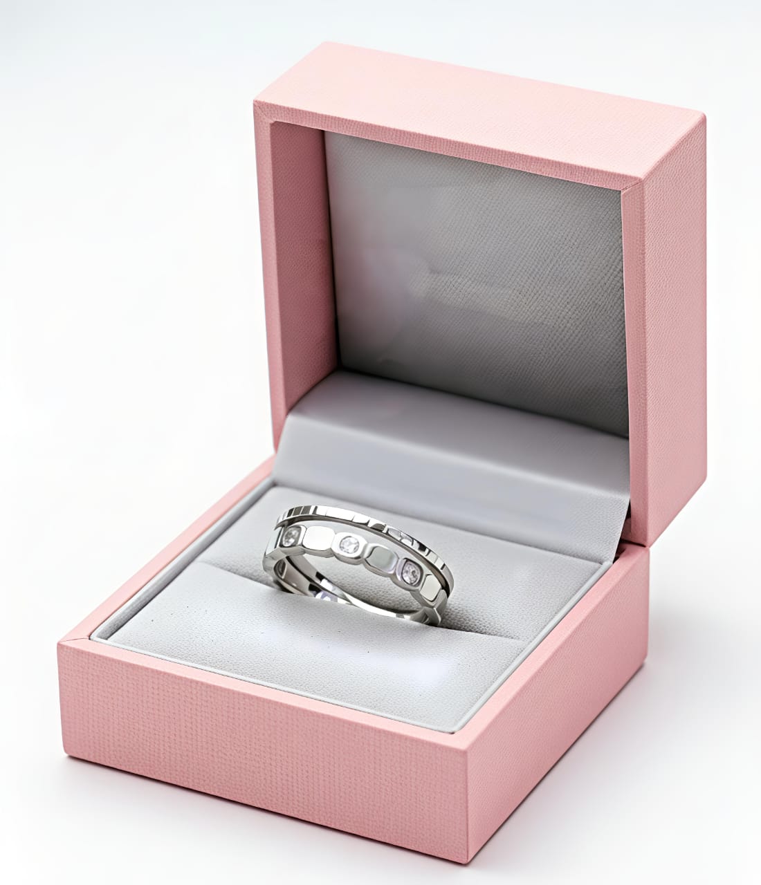 Forever Bond Ring Pure 92.5 Silver with Zirconia Diamond