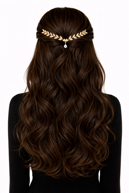 Golden Leaf Grace Hair Crown.
