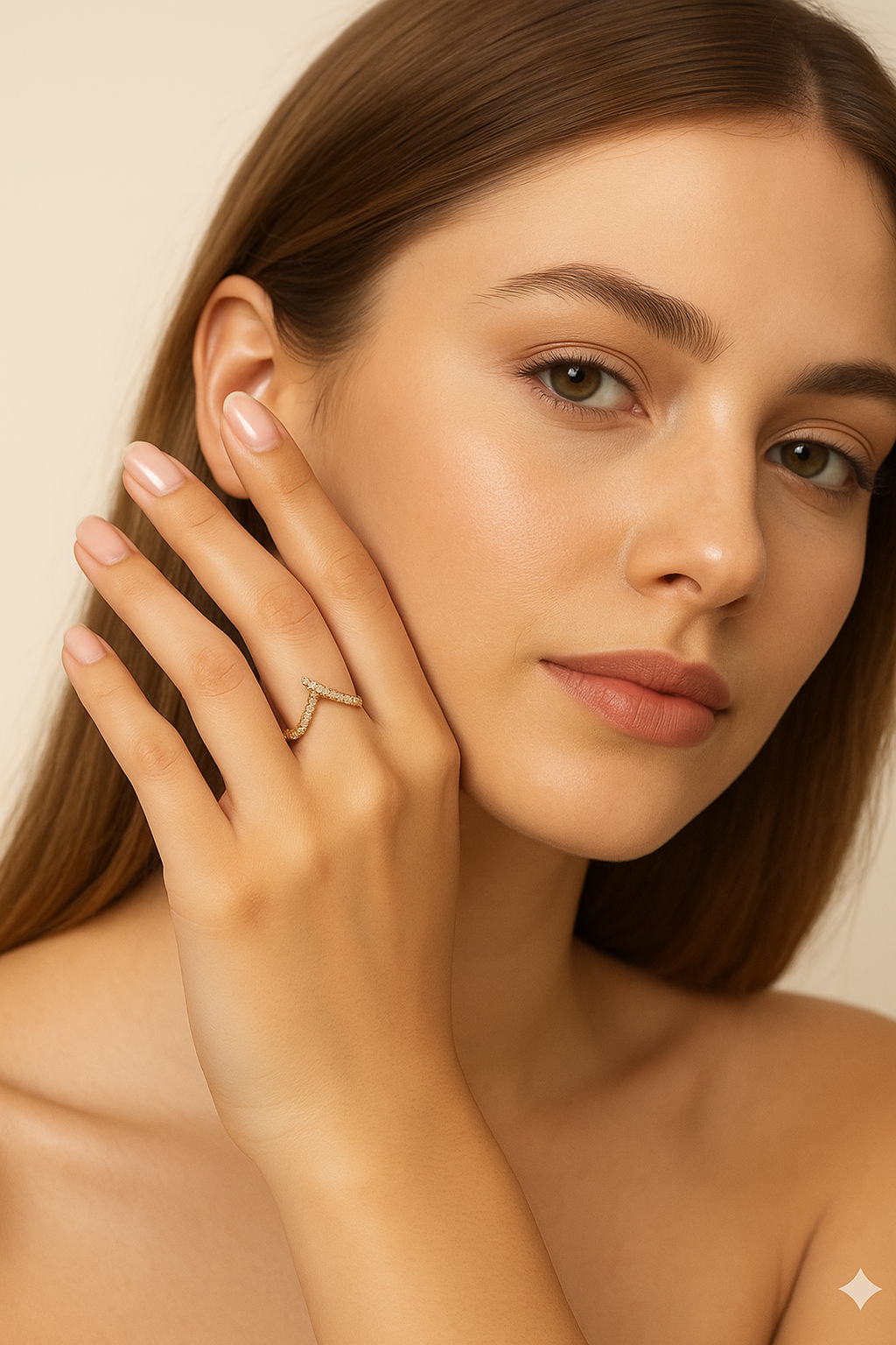 Chevron Ring  Gold Plated & Adjustable