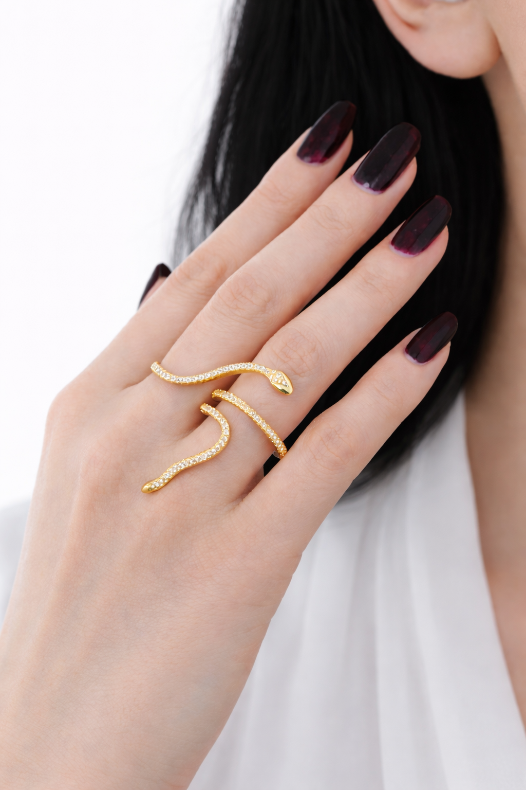 Snake Wrapped Ring with 18K Gold Plated