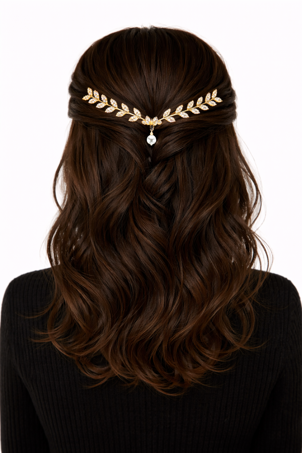 Golden Leaf Grace Hair Crown.