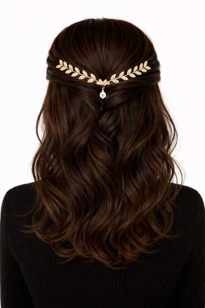 Golden Leaf Grace Hair Crown.