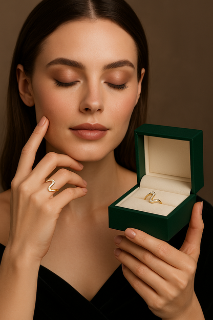 Zewrat Vee Gold Plated Ring