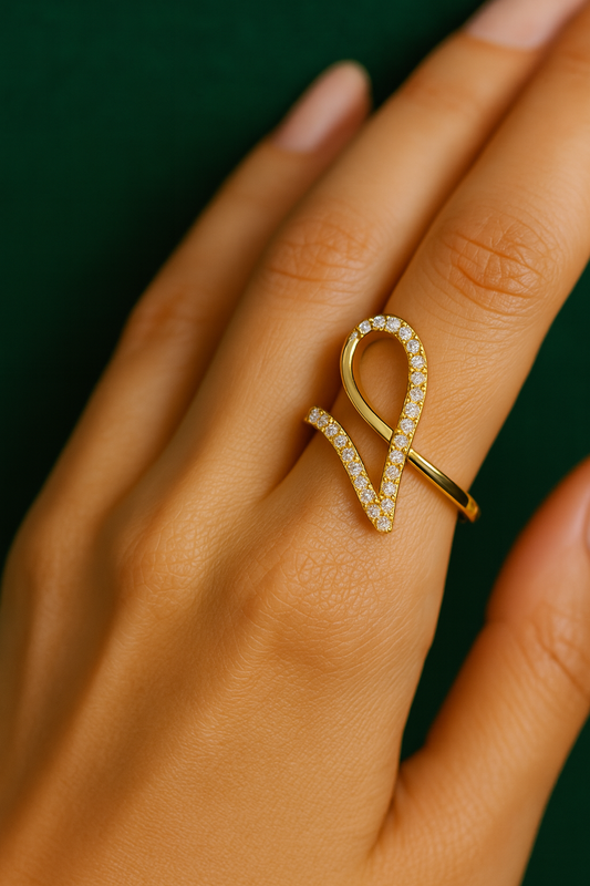 infinity Loop Gold Plated Ring.