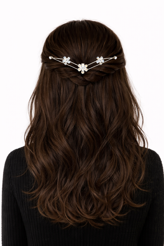 Silver Blossom Hair Crown.