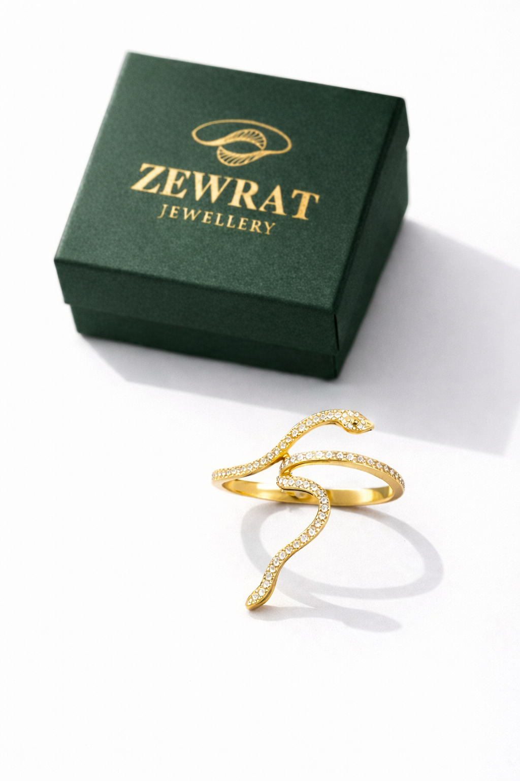 Snake Wrapped Ring with 18K Gold Plated