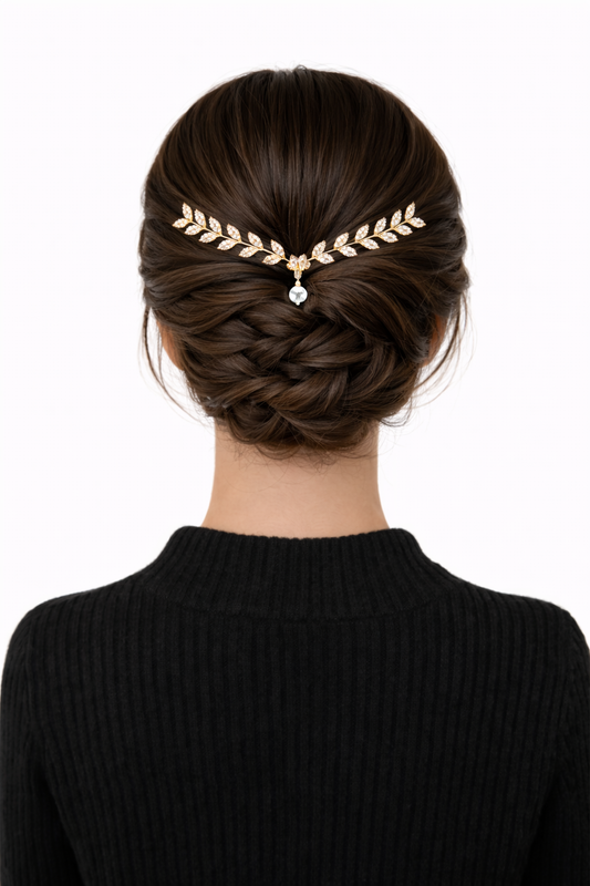 Golden Leaf Grace Hair Crown.