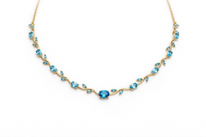 Blue Blossom Tulip Necklace